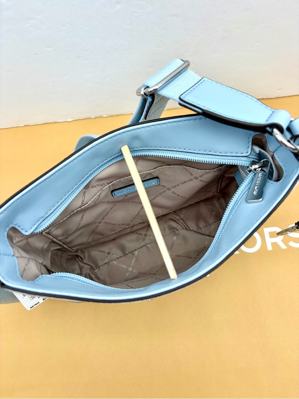 Michael Kors Ombre Blue MK Signature Crossbody with Wristlet Wallet Set - Picture 11 of 11
